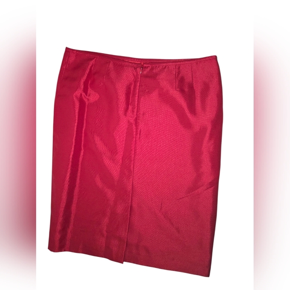 Le Suit Red Blazer Skirt Suit Size 16 - Picture 5 of 5